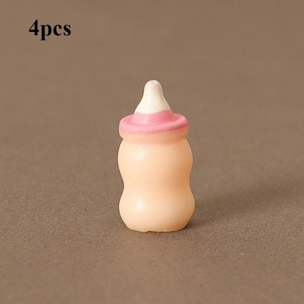 4 kpl 1/6 maitopullot Dollhouse Miniature PINK Pink