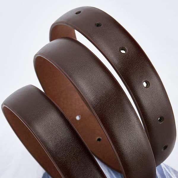 Läder Midjeband Legering Fjäril Spänne Bälte KAFFE coffee