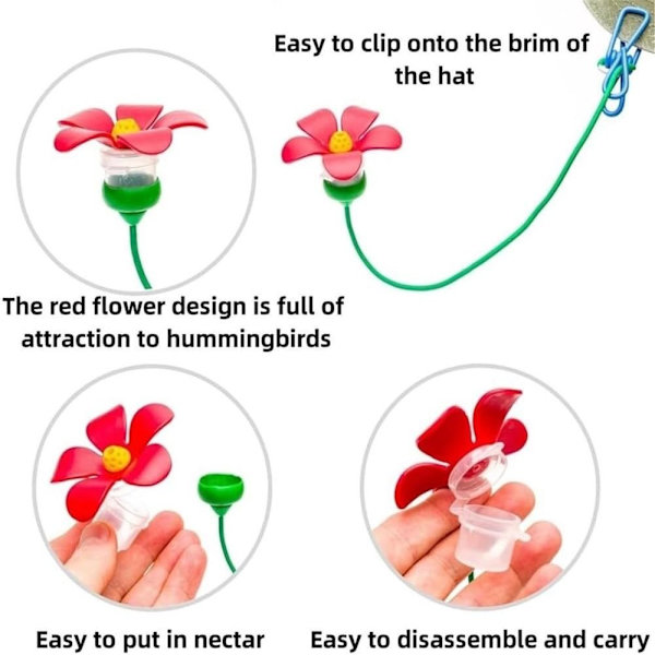 Hat Hummingbird Feeder Hat Clip Hummingbird Feeder Fuglefoder