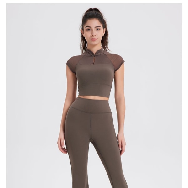 Naisten toppi Yoga Crop Top GREY M Grey M