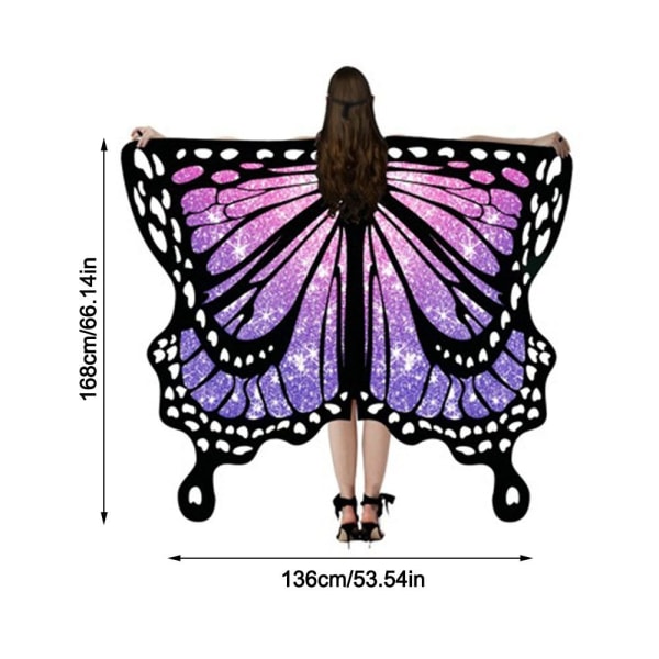 Butterfly Cape Butterfly Wings huivi SININEN Blue