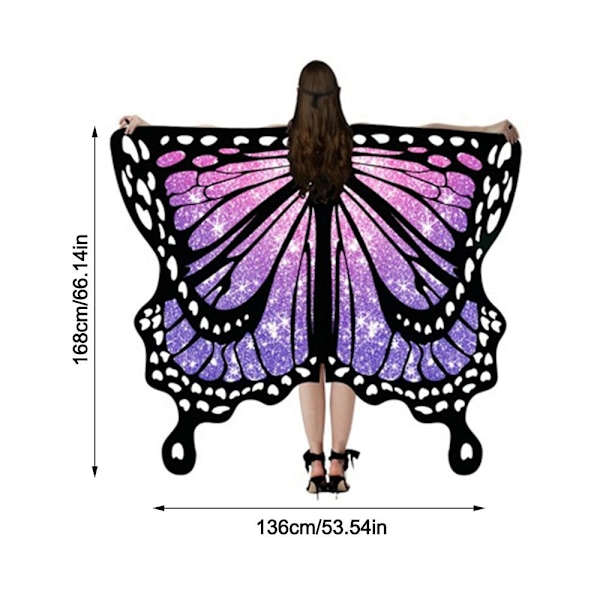 Butterfly Cape Butterfly Wings Sjal MULTICOLOR Multicolor