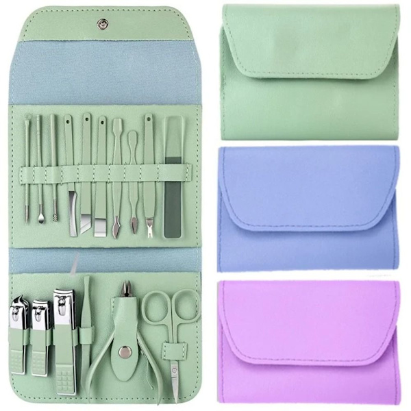 16st/ Set Manikyr Set Nagelklippare Verktyg MULTICOLOR Multicolor