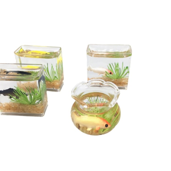 Miniature Fish Tank Aquarium Dollhouse SQUARE SQUARE Square