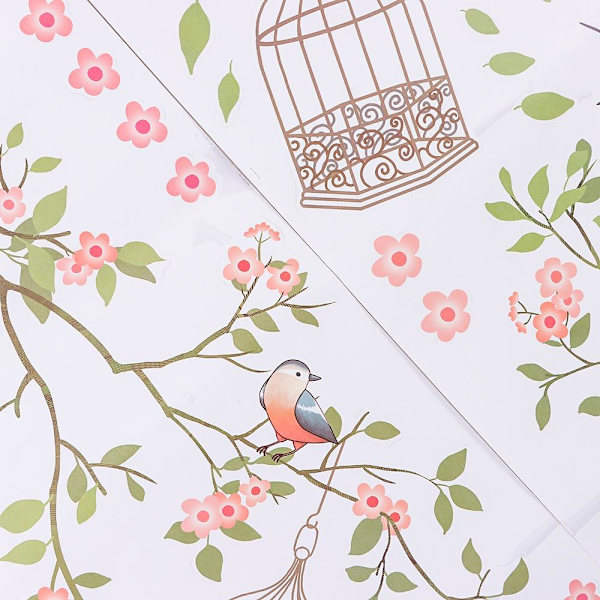 2 stk Blomster Miljø Wall Stickers Home Decoration B 2 PCS