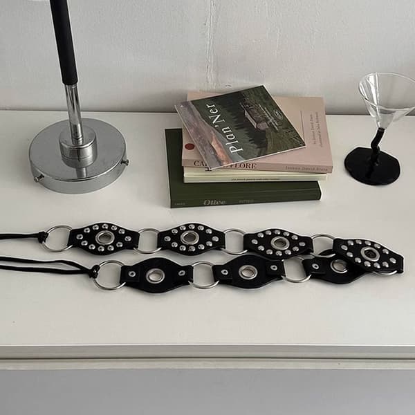 Rivet Skinnbelte Punk Midjebelte Midjestropp