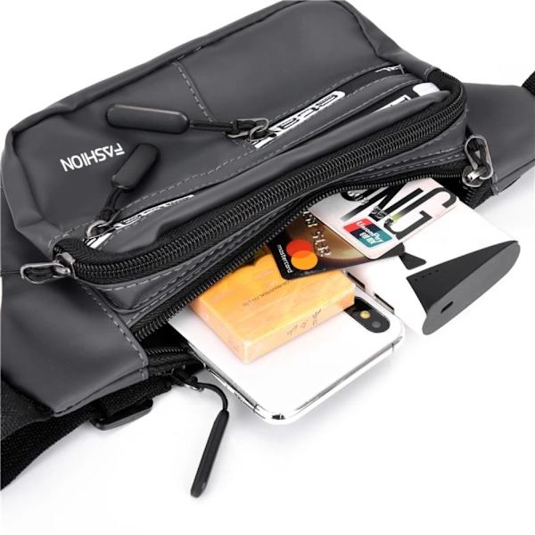 Outdoor Fanny Pack Sports vedenpitävä laukku MUSTA black