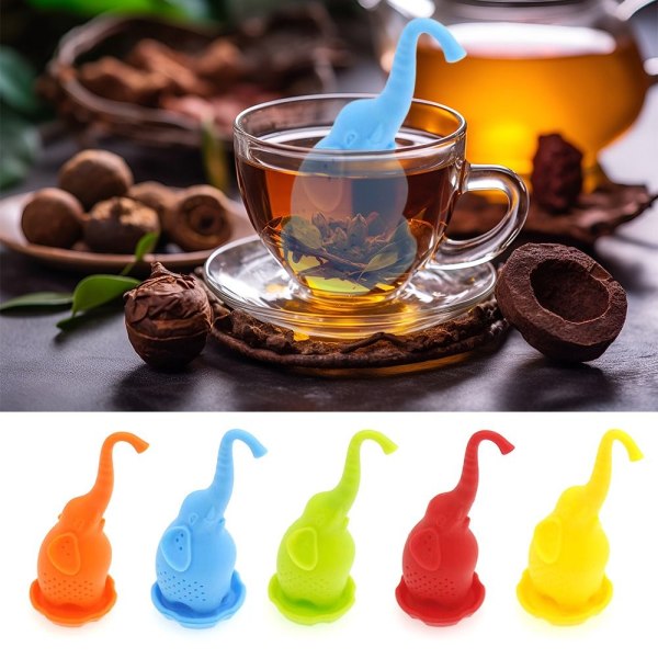 Silikon tesil Animal Tea Infuser GRÖN Green