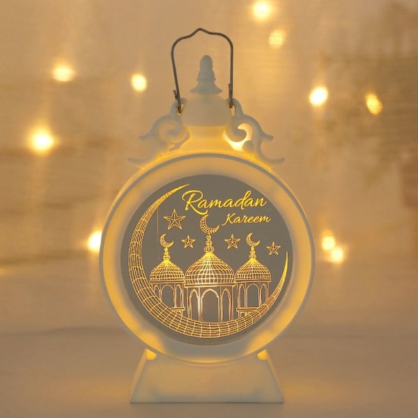 Ramadan Kareem Led Lantern Ramadan Candle Lantern HVID white
