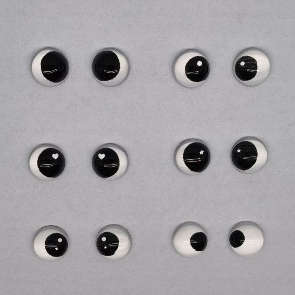 Nuket Silmämunat Lasi Nuket Silmät SILMÄPÄLJÄT VASEMMALLA.3 3 Eyeballs on left.3