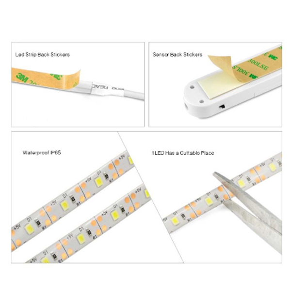 LED-ljusremsa Trådlös 1M VARM FÄRG 1m warm color