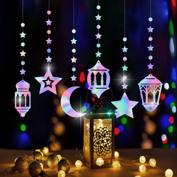 Eid Mubarak -koristelippu, sateenkaarenväri