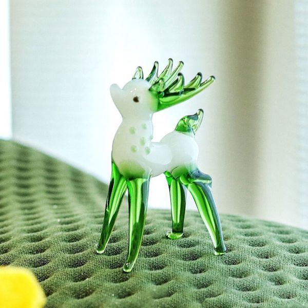 Crystal Sika Deer Ornament Heminredning och tillbehör C C C