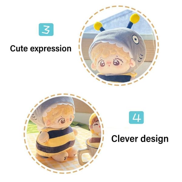 Dockkläder Tecknad Bi-overall BEE-15CM BEE-15CM bee-15cm