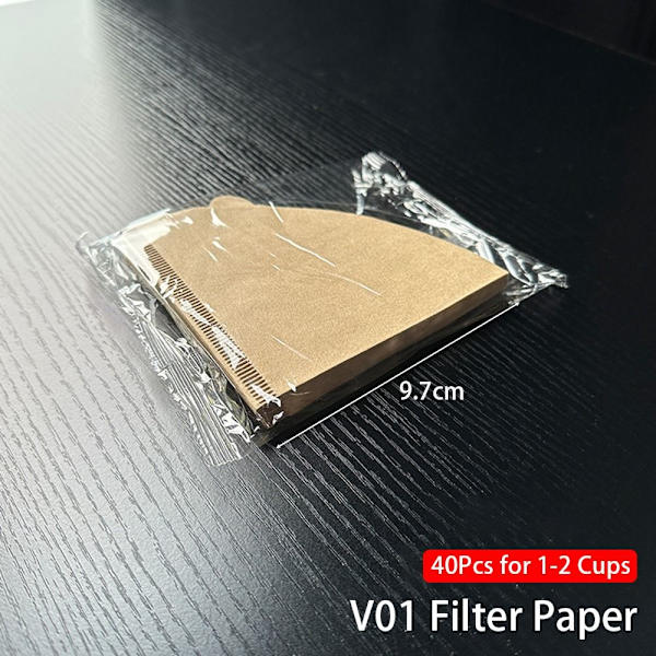 40 stk Kaffefilterpapir Håndbrygget kaffe V01 V01 V01