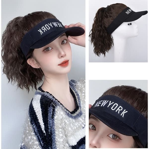 Falsk hårhatt baseballcaps MØRKEBRUN Dark Brown