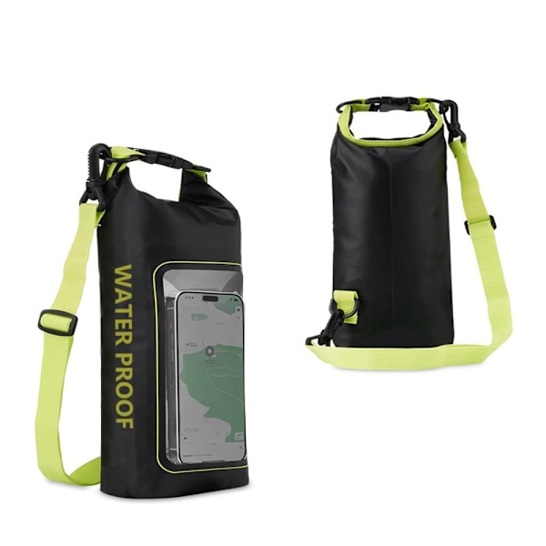 2L Svømmevanntett Veske Messenger Bag SORT GRØNN SORT GRØNN Black Green