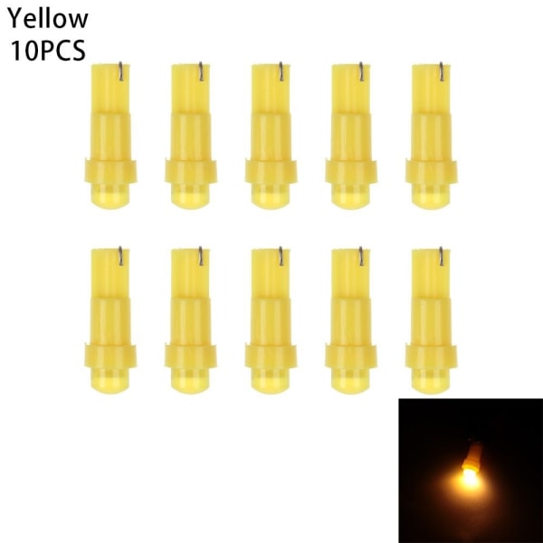 T5 LED-lampor Dashboard-ljus GUL 10ST 10ST Yellow 10Pcs-10Pcs