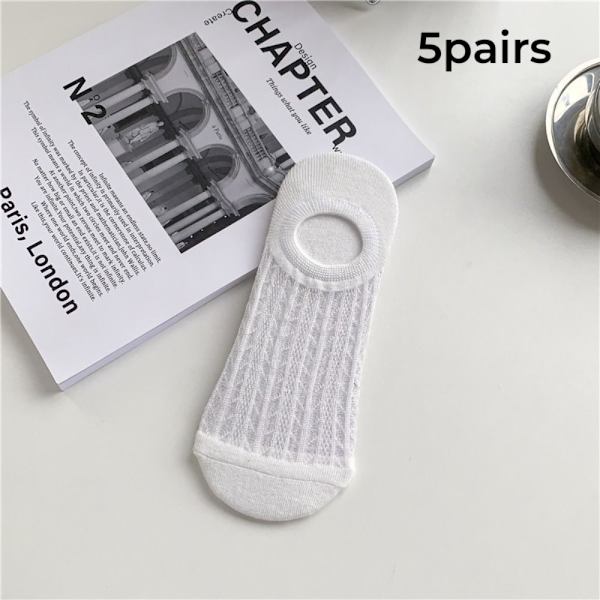 5paria Miesten sukat Mesh Invisible Socks VALKOINEN white