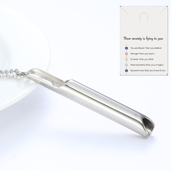 Mindful Breathing Kaulakoru Mindful Anapana Hengittävä kaulakoru Silver