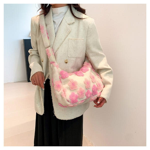 Dame Taske Dame Fluffy Tote Bag BLÅ blue