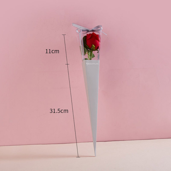 10 kpl Kirkas ikkuna Bouquet Box Bouquet-käärepaperi HARMAA Grey