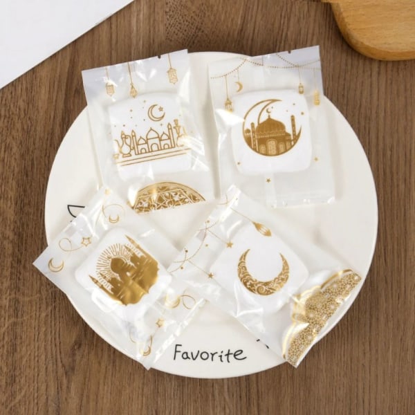 100 kpl Eid Mubarak -lahjapusseja Mini Nougat -pusseja 7X10CM