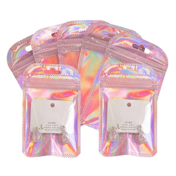 50 kpl Pakkauskassit Vetoketjukassit 8,5X13CMPINK PINK 8.5x13cmPink