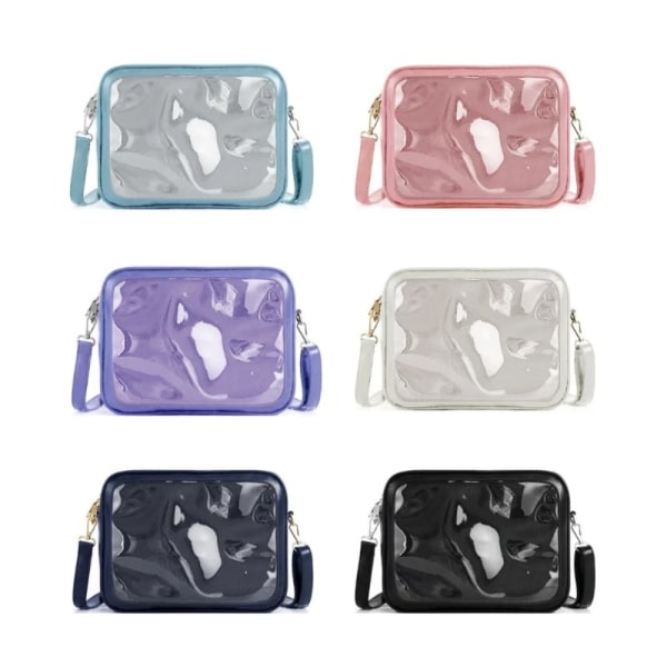 Transparent Crossbody-väska för kvinnor Kvinnlig handväska SVART Black