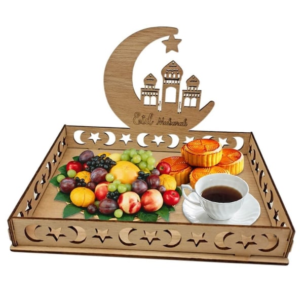 Eid Mubarak Måne- og Stjernebrett Ramadan Kareem Matbeholder 6 6