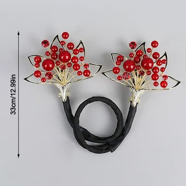 Rhinestone Blomst Hårklemme Hårknute-maker 3 3 3