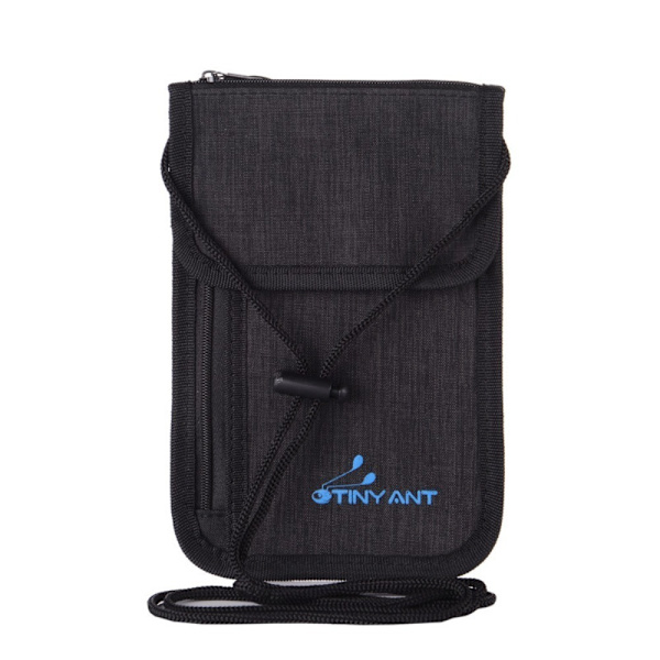 RFID-oppbevaringsveske Reisedokument Passbag SORT Black