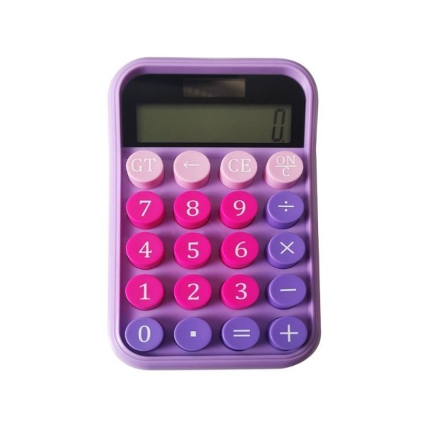 Solar Kalkulator Mekanisk Tastatur Kalkulator LILLA Purple