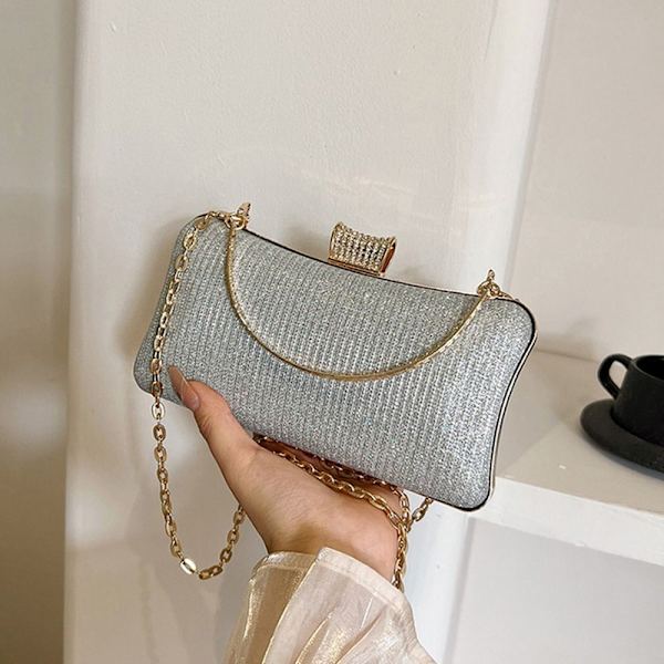 Evening Bag Chain Axelväskor GULD gold