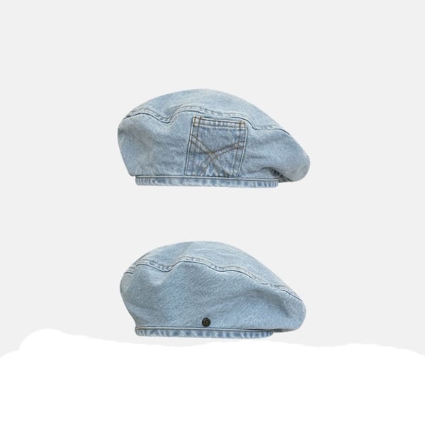 Retro Denim Basker Hatt Höstskugga Cap LJUSBLÅ light blue