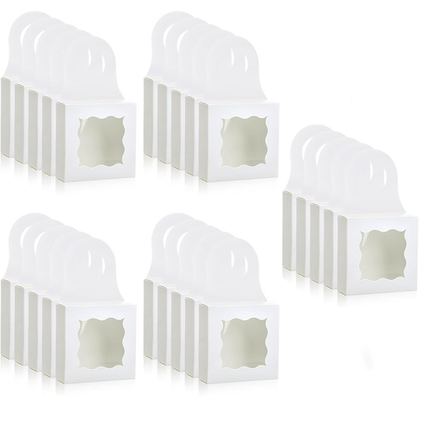 25 stk Vinflaskeboks Hengende godteriboks Vingodteriboks White 25Pcs-25Pcs