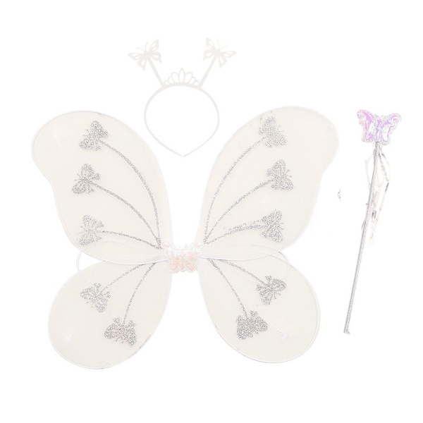 3 stk/sæt Børne sommerfugle pandebånd Wings Prinsesse kostume sæt Pink