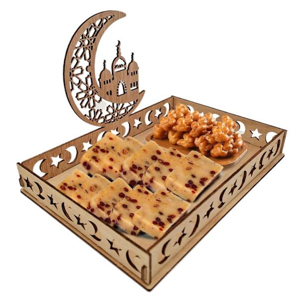 Eid Mubarak Måne- og Stjernebrett Ramadan Kareem Matbeholder 6 6