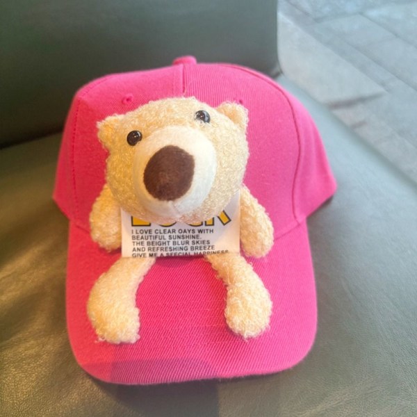 Bear Hat Baseball Hat PINK KID KID Pink Kid-Kid