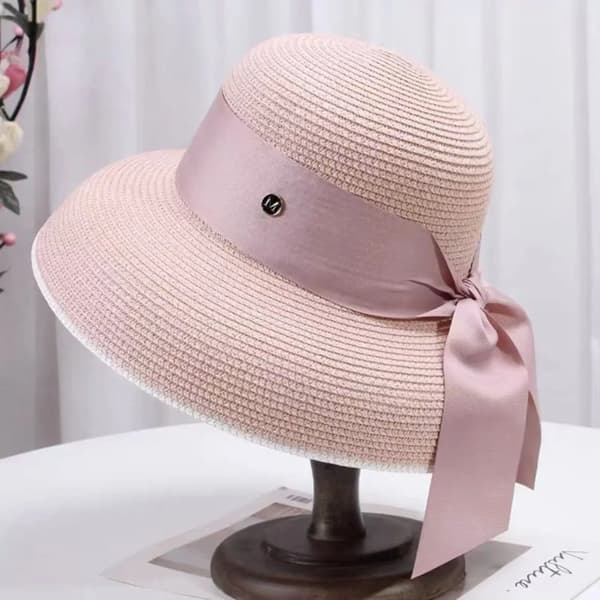 Dame Cap Strandhat Hepburn Stil Spandhat HVID HVID White