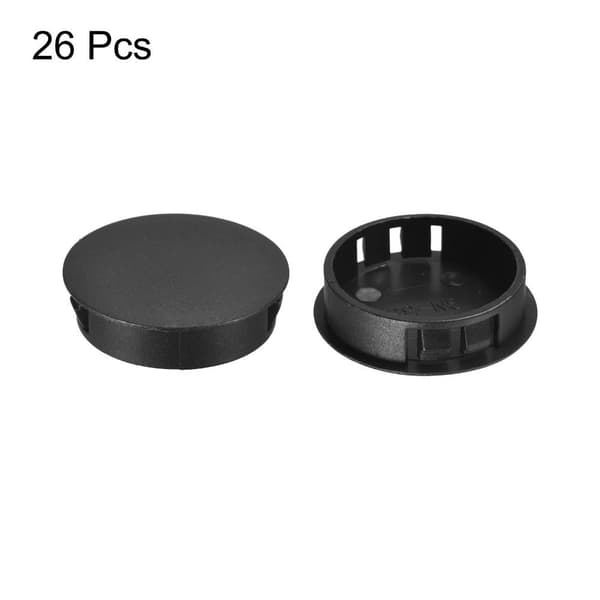 26 stk. hulpropper knockout låsepropper SORT 26 STK black 26Pcs