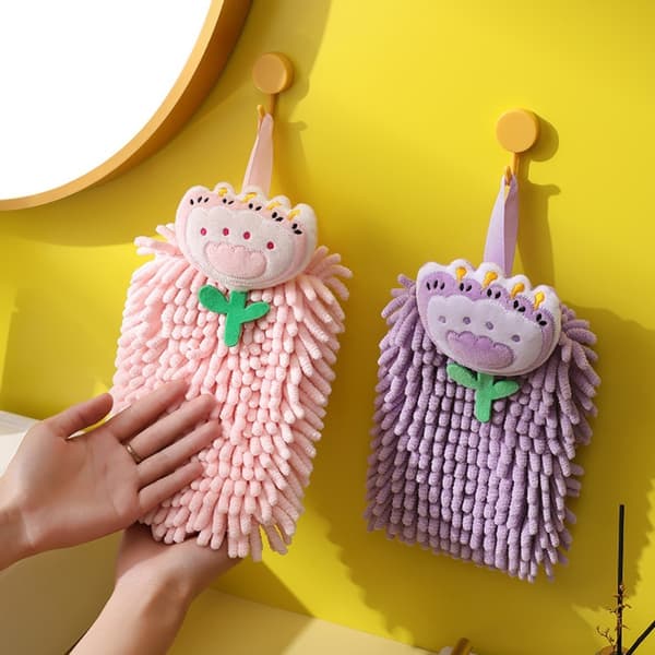 Chenille Handdukar Handduk Boll ROSA pink