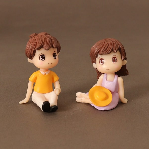 2 kpl Nukkekodin miniatyyrikoristelu Simulaatiokoristelu Yellow&Purple