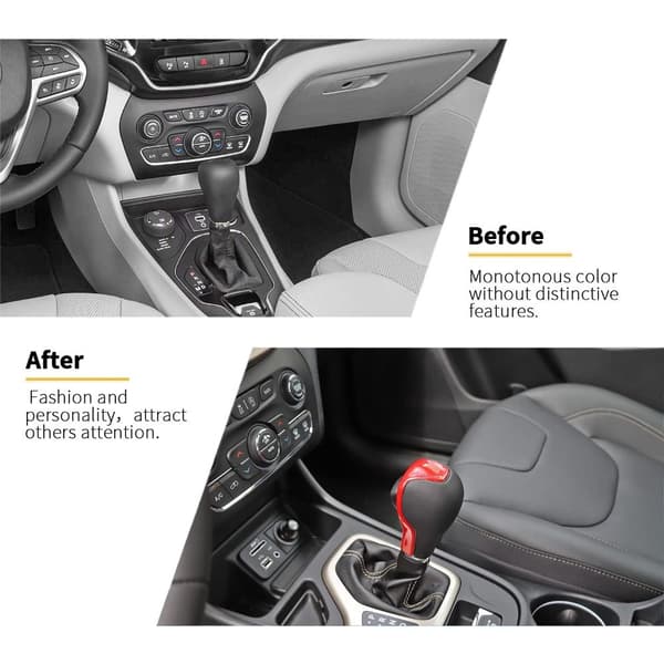 1 kpl Keskikonsolin vaihdevivun suojus PUNAINEN Red