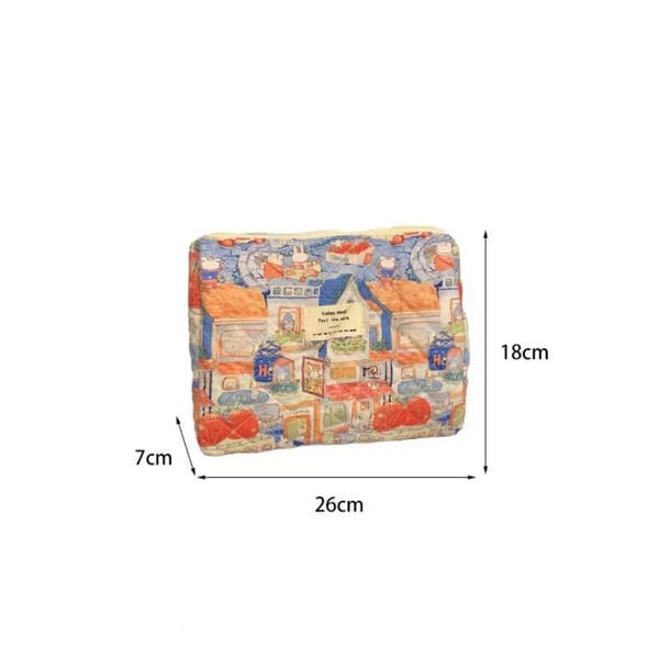 Quiltet Clutch Makeuptaske 2 2 2