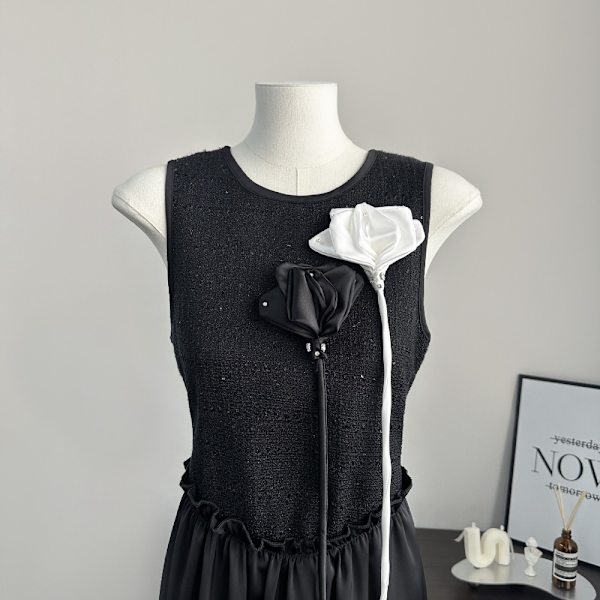 Beklædning Blomster Tilbehør Bryst Blomst MEDIUM SORT MEDIUM Medium Black