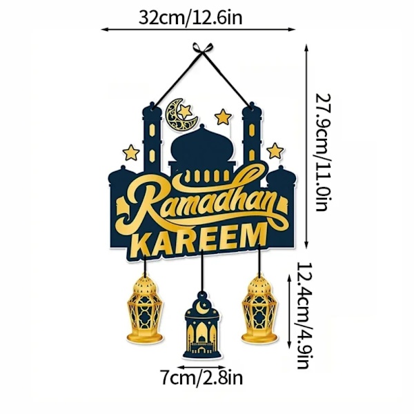 Eid Mubarak Hengependant Fest Hengeflagg C C