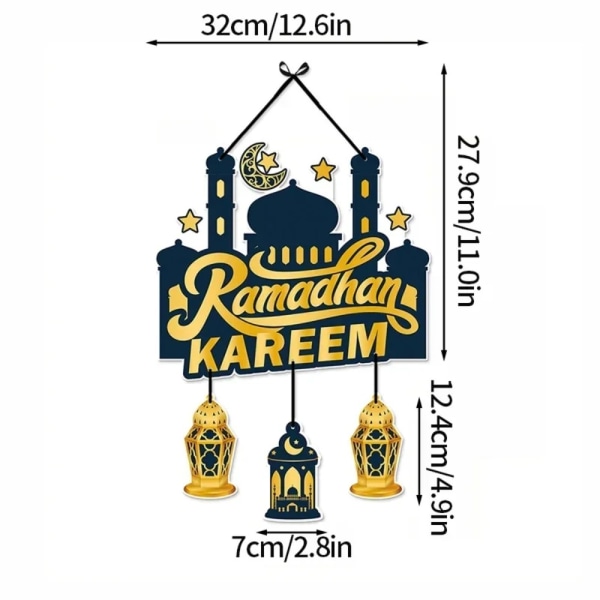 Eid Mubarak -riipus, juhla-lippu C C
