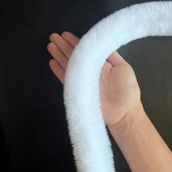 Faux Fur Ribbon Tape Fluffy Trim HVID white