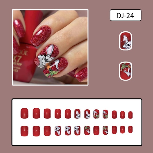 French Fake Nails Tekokynnet DJ-16 DJ-16 DJ-16